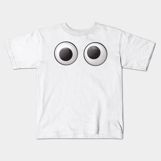 Googly Eyes Kids T-Shirt by ThunderCrafts